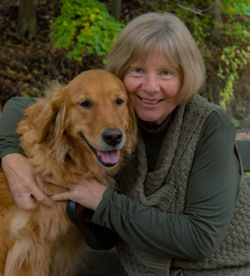 Picture of Connie Ferrell holding a dog