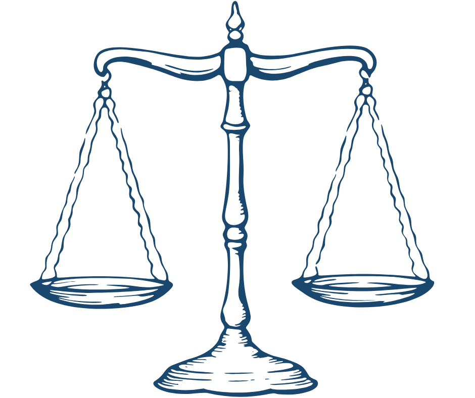 Sketch of scales of justice